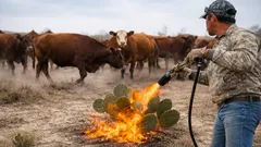 Perché gli agricoltori delle regioni aride bruciano i cactus con il fuoco